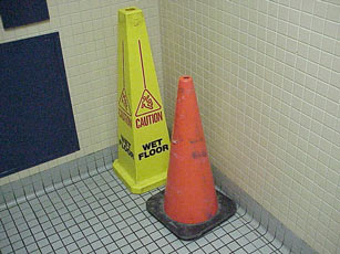 Cone in the bathroom