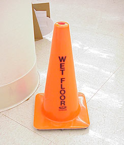 Wet Floor In Convenient Cone Form