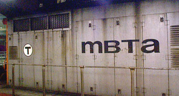 MBTA logo with biform letters